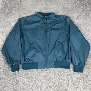 Vintage Members Only Jacket Mens Large Blue Bomber Full Zip Cotton Blend 80s